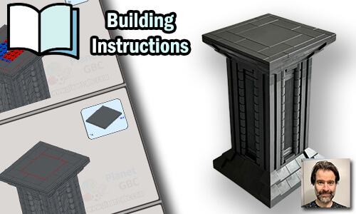 Buy NOW this MOC pdf instructions on PayPal | Brick Pedestal from Zachary Steinman | Planet GBC