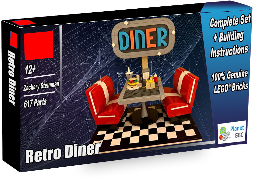 Buy this LEGO MOC as a set with 100% genuine LEGO bricks | Retro Diner from Zachary Steinman | Planet GBC | Build a MOC