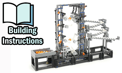 Buy PDF Building Instructions and bricklink parts list on Planet GBC website for the LEGO Great Ball Contraption module Hockey Stick Lift, from Akiyuki