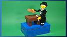 LEGO Automata - Coin Bank Magician by TonyFlow76 | building instructions and ready-to-build LEGO kit available on Planet GBC