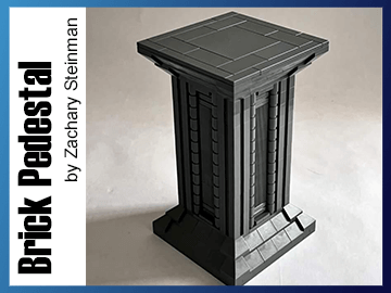 The LEGO MOC Brick Pedestal will be perfect to display whatever small to medium size LEGO creation | sturdy design by Zachary Steinman