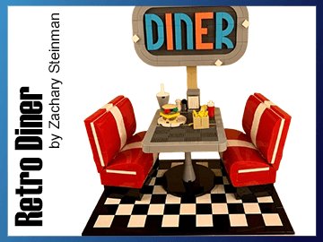LEGO MOC - Retro Diner on Planet GBC