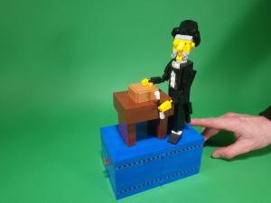 LEGO MOC - Piggy Bank as automaton - Coin Bank Magician, designed by TonyFlow76